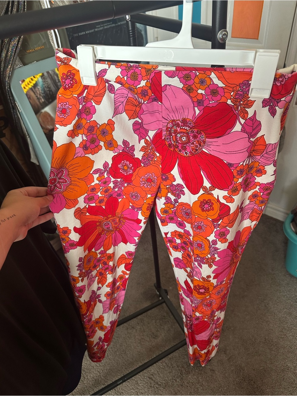 Trina Turk Lahaina Floral Pants - Pink & Orange